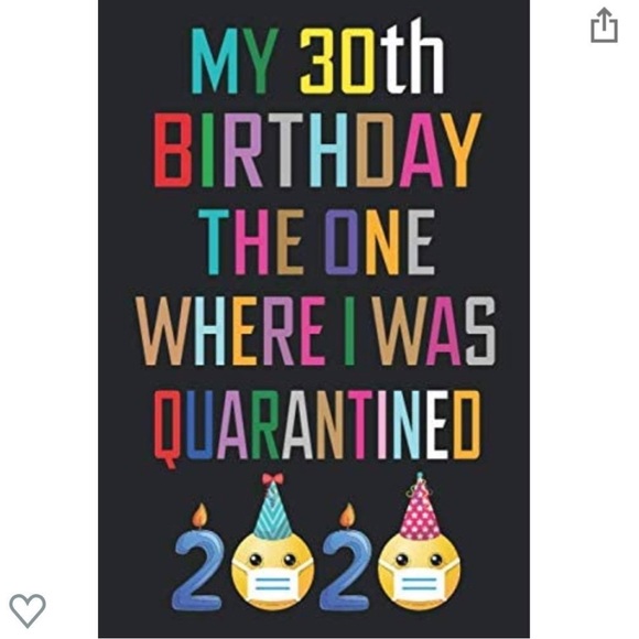 30th birthday quarantine Covid journal - Picture 1 of 6